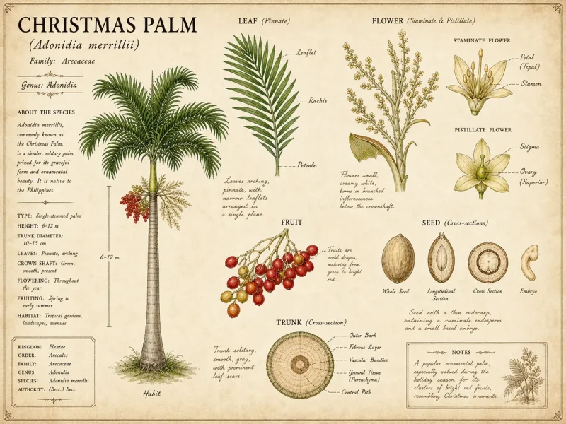 Christmas Palm (Adonidia merrillii)