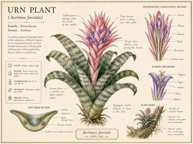 Urn Plant — Keep about an inch of water in the cup, and give…
