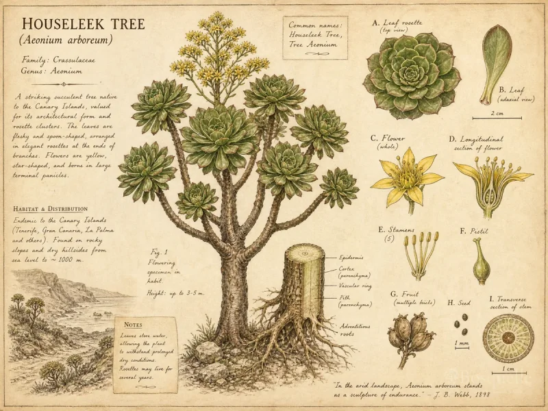 Houseleek Tree (Aeonium arboreum)