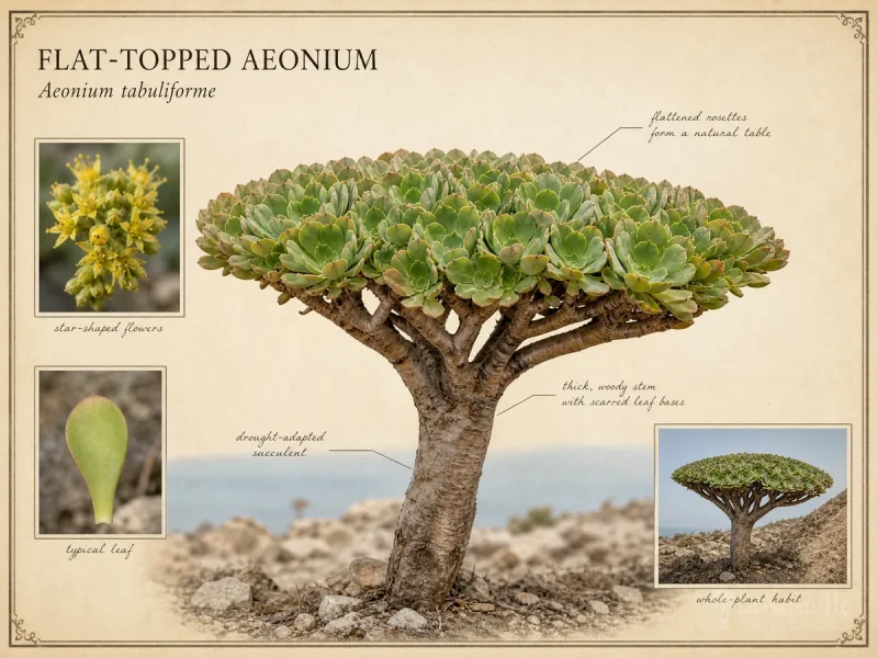 Flat-Topped Aeonium (Aeonium tabuliforme)