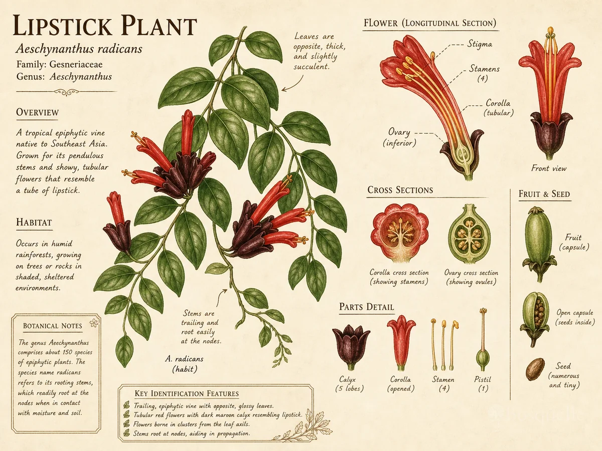 Lipstick Plant (Aeschynanthus radicans)