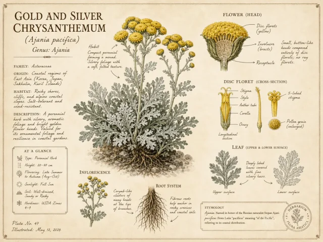 Gold and Silver Chrysanthemum