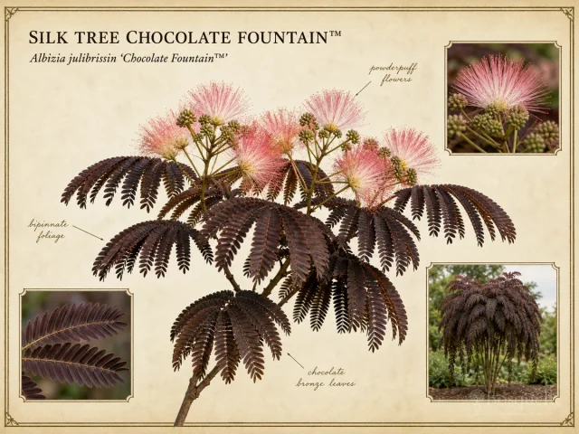 Silk Tree Chocolate Fountain™ (Albizia julibrissin Chocolate Fountain™)
