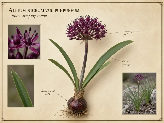 Allium nigrum var. purpureum