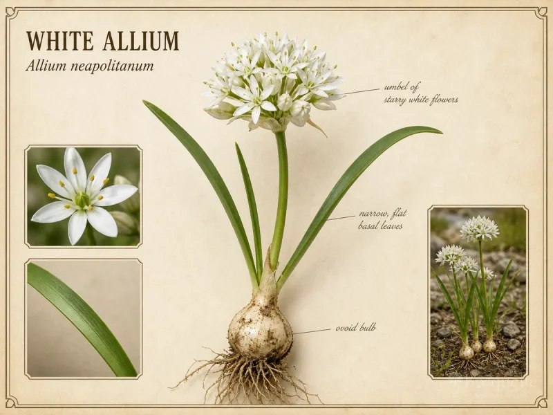 White Allium (Allium neapolitanum)