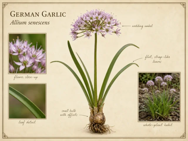 German Garlic (Allium senescens)