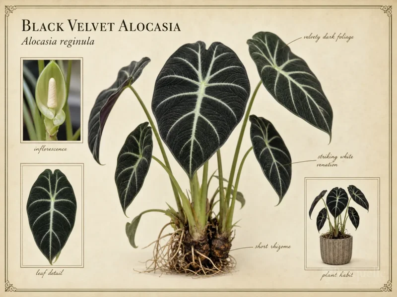 Black Velvet Alocasia (Alocasia Black Velvet)