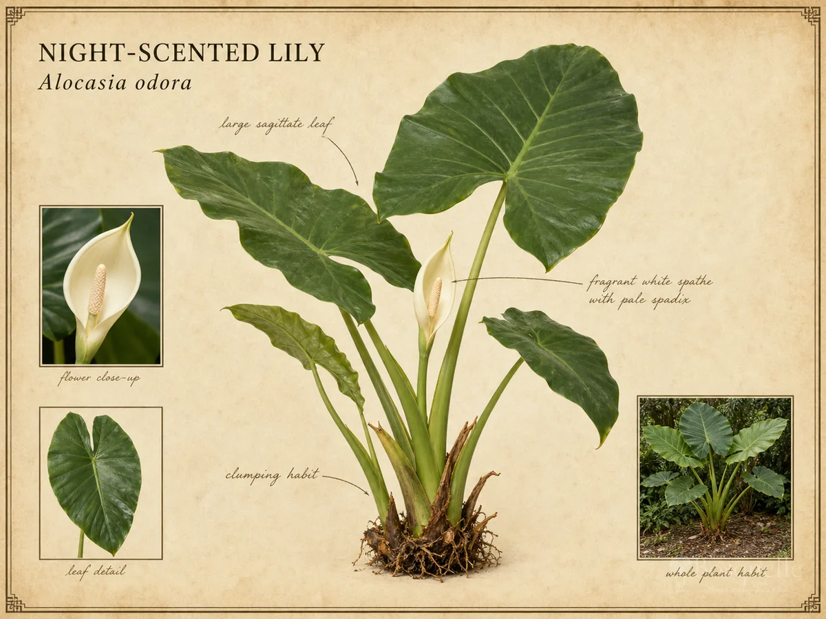 Night-Scented Lily botanical diagram