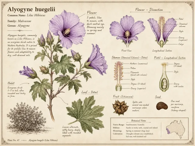 Lilac Hibiscus (Alyogyne huegelii)