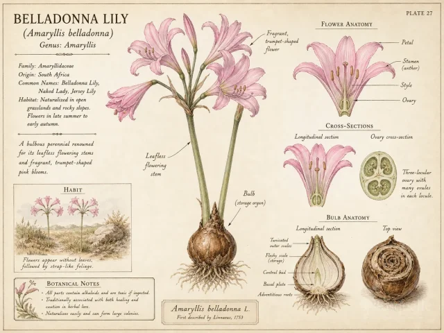 Belladonna Lily (Amaryllis belladonna)