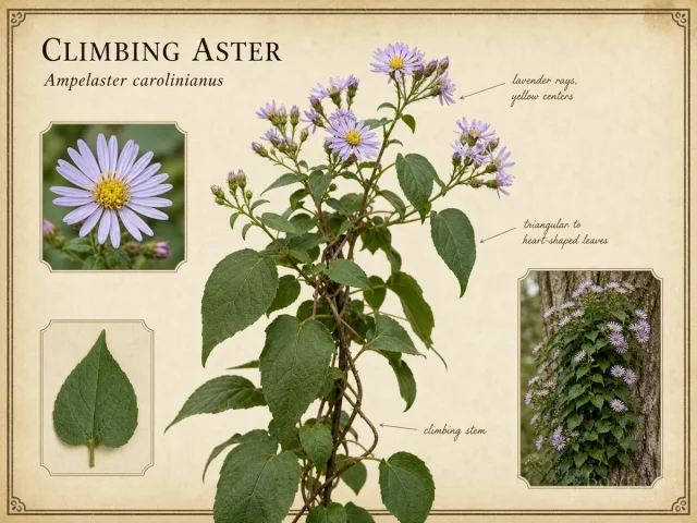 Climbing Aster (Ampelaster carolinianus)