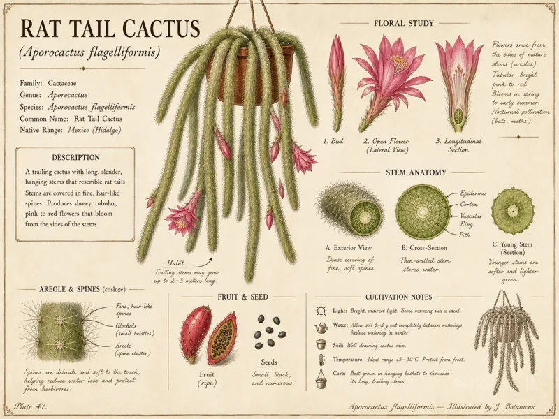 Rat Tail Cactus (Aporocactus flagelliformis)