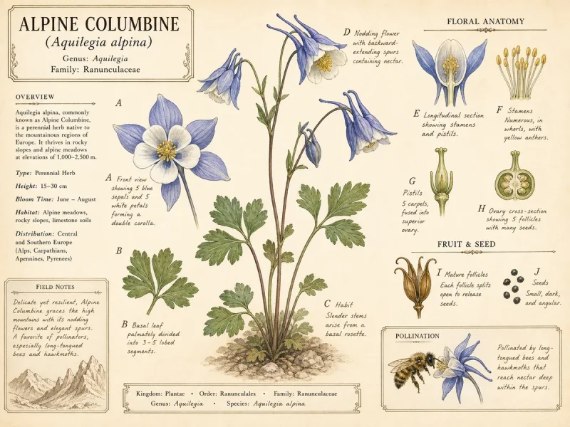 Alpine Columbine (Aquilegia alpina)