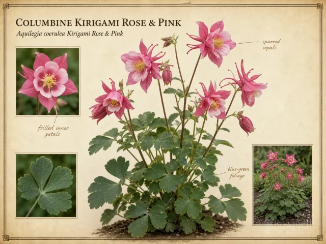 Columbine Kirigami Rose & Pink