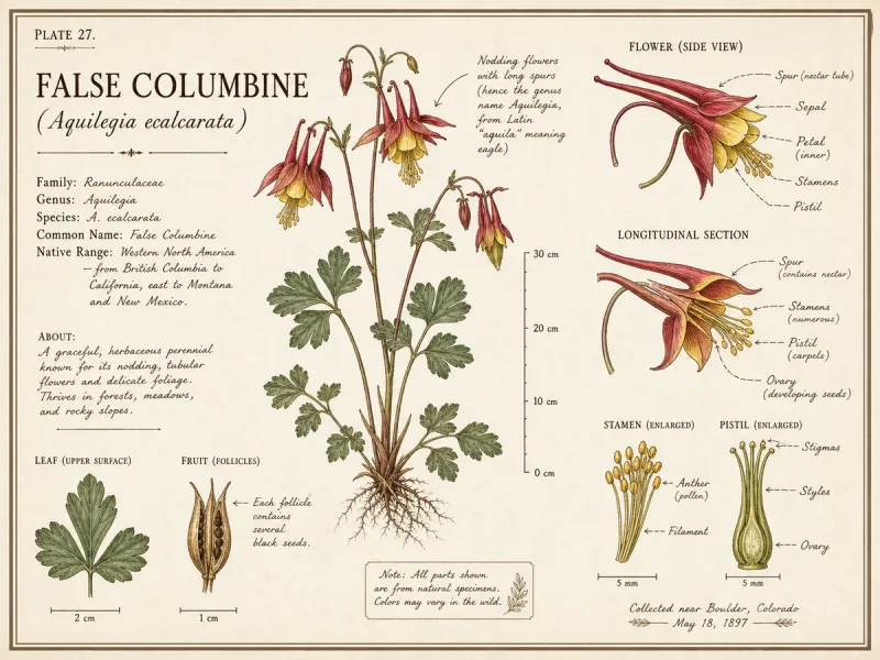 False Columbine (Aquilegia ecalcarata)