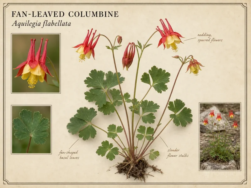 Fan-Leaved Columbine (Aquilegia flabellata)
