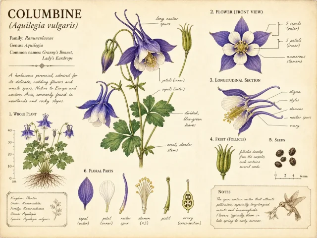 Columbine (Aquilegia vulgaris)