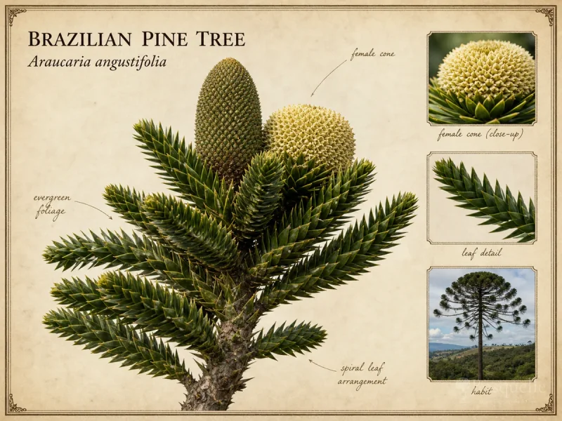 Brazilian Pine Tree (Araucaria angustifolia)