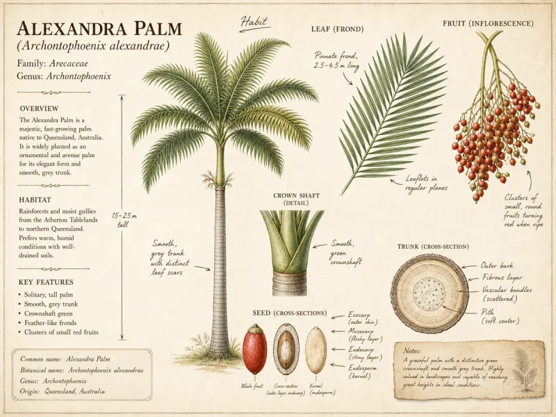 Alexandra Palm (Archontophoenix alexandrae)