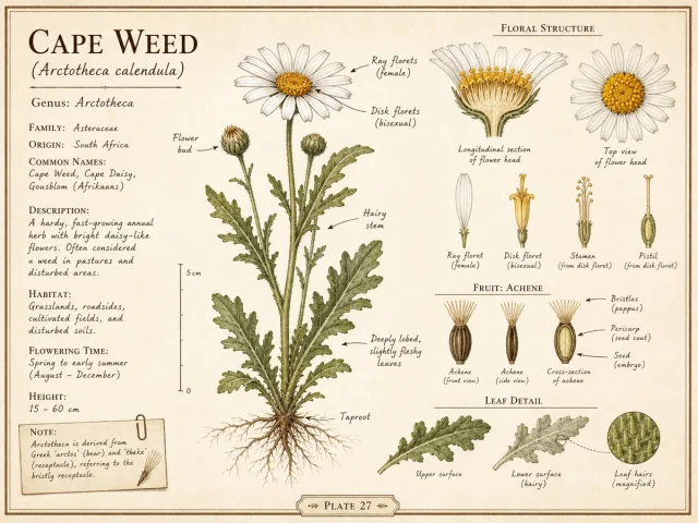 Cape Weed (Arctotheca calendula)