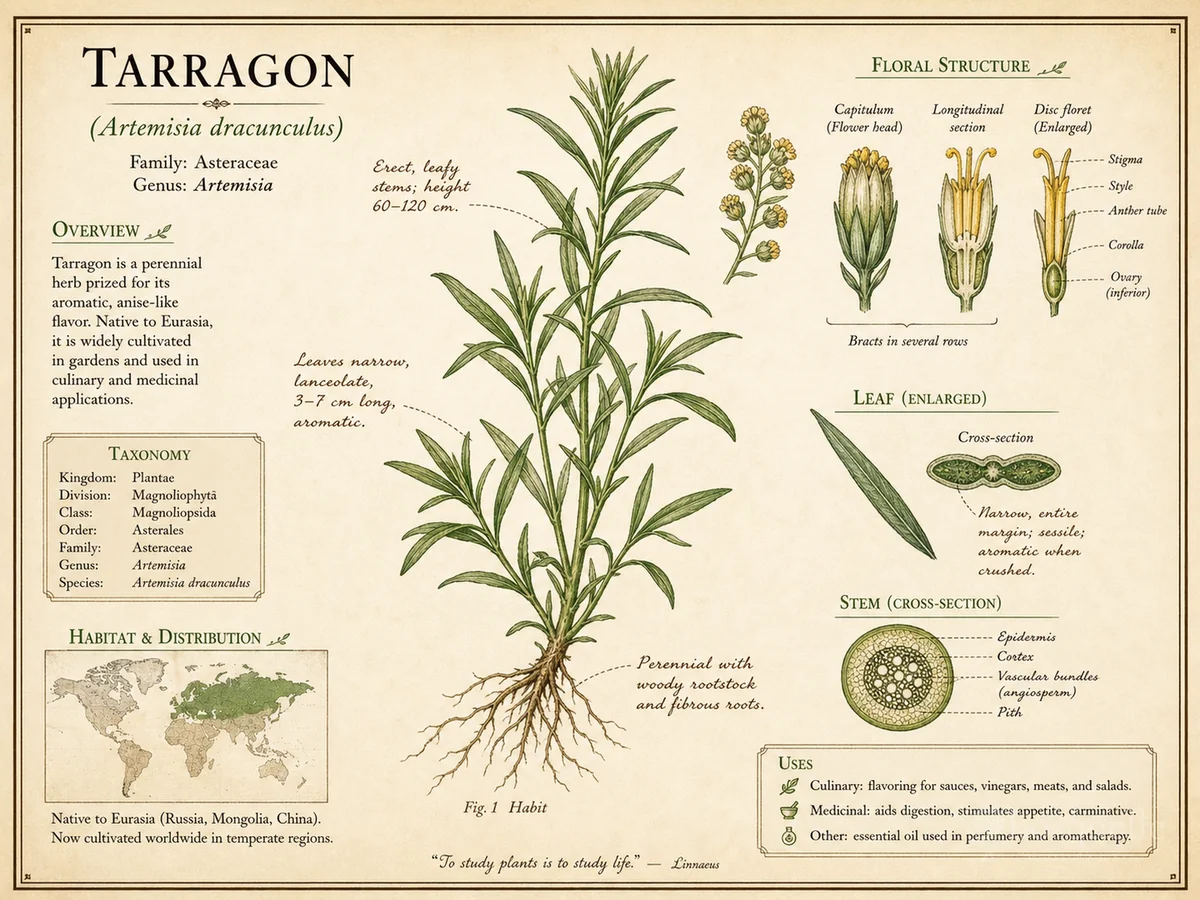Tarragon — Use the leaves fresh, or freeze them