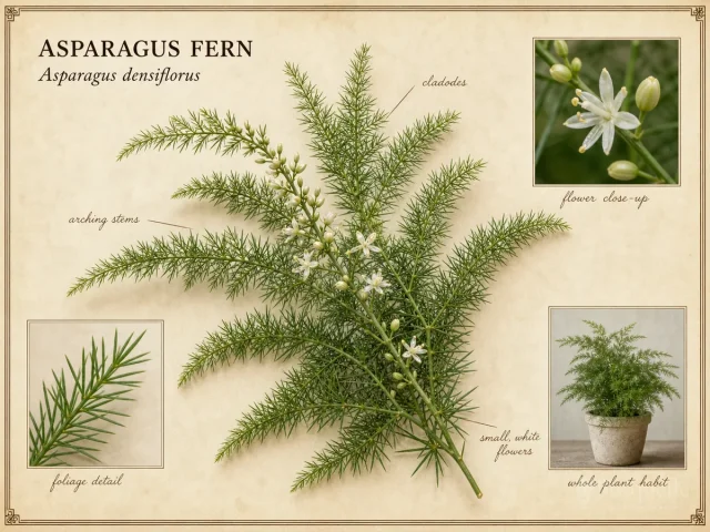 Asparagus Fern — Bright light, even moisture, and tubers that stor…