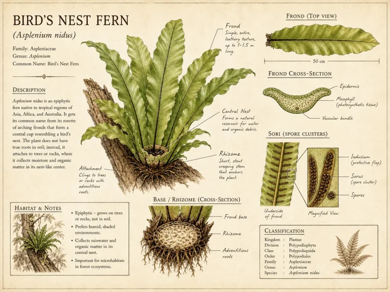 Bird’s Nest Fern (Asplenium nidus)