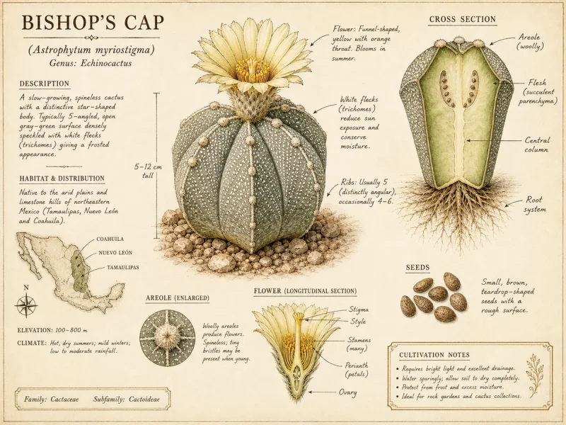 Bishop’s Cap (Astrophytum myriostigma)