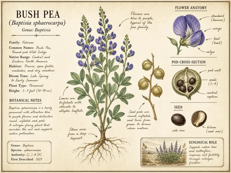 Bush Pea (Baptisia sphaerocarpa)