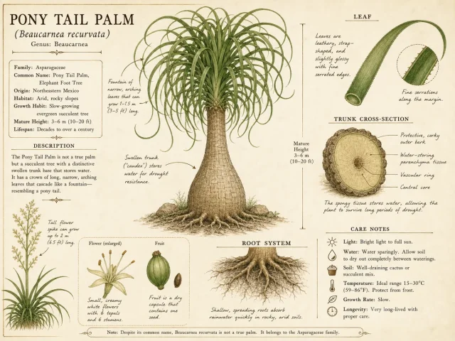 Pony Tail Palm (Beaucarnea recurvata)