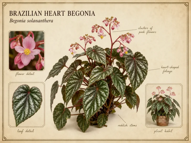 Brazilian Heart Begonia (Begonia solananthera)