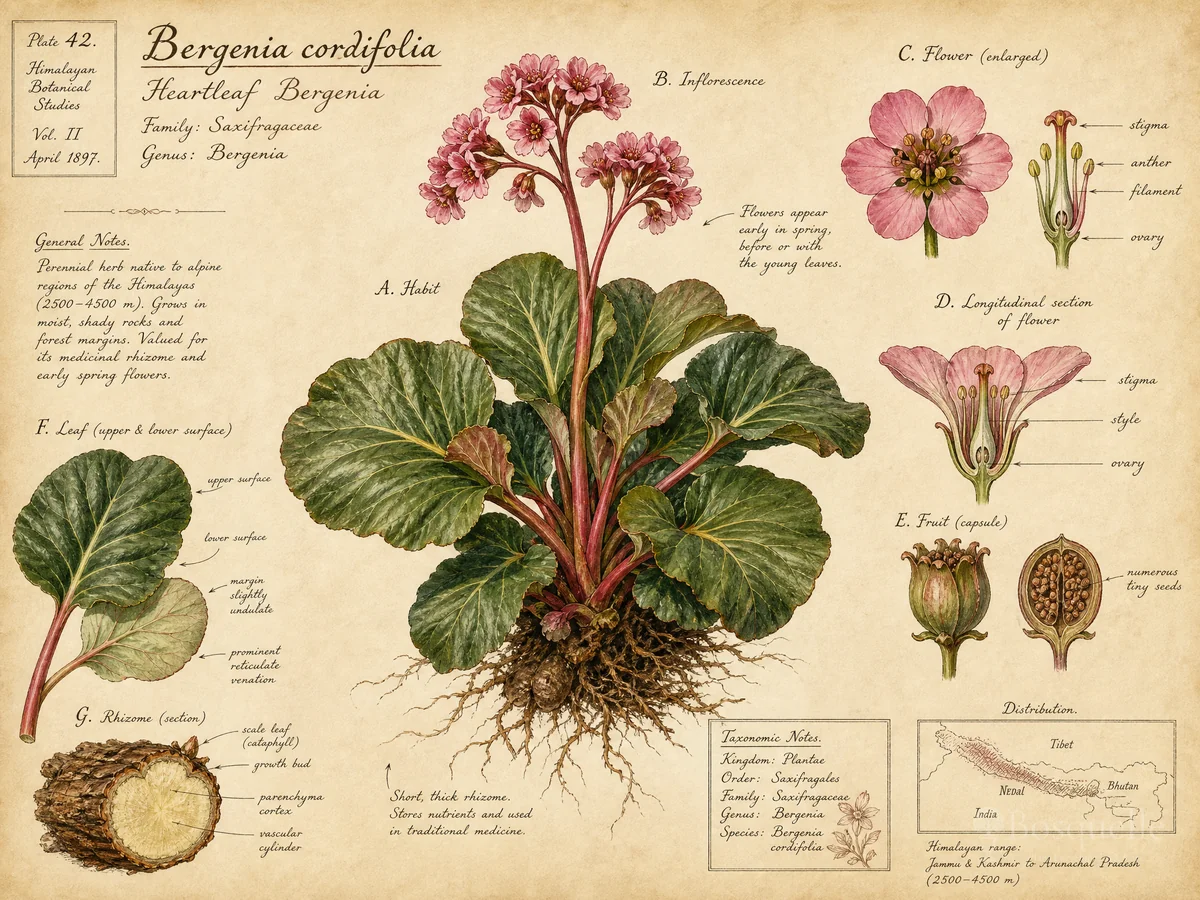 Heartleaf Bergenia (Bergenia cordifolia)