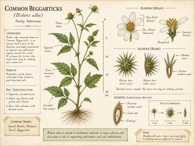 Common Beggarticks (Bidens alba)
