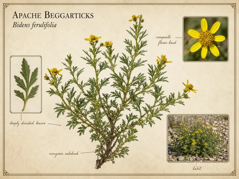 Apache Beggarticks (Bidens ferulifolia)