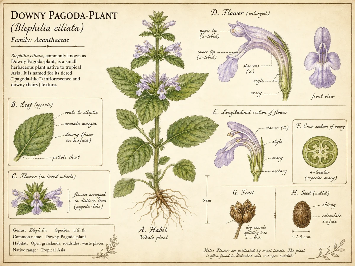 Downy Pagoda-plant (Blephilia ciliata)
