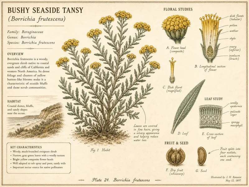 Bushy Seaside Tansy (Borrichia frutescens)