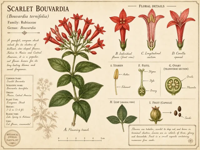 Scarlet Bouvardia (Bouvardia ternifolia)