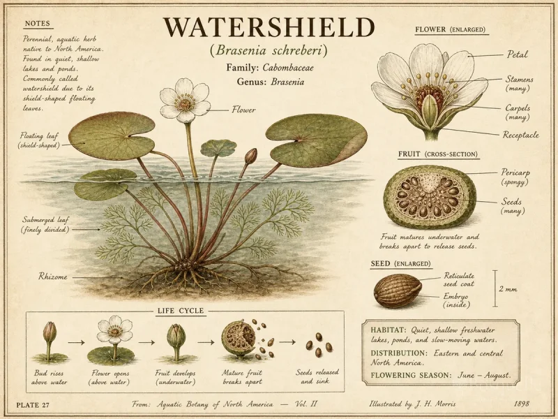 Watershield (Brasenia schreberi)