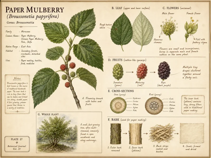 Paper Mulberry (Broussonetia papyrifera)