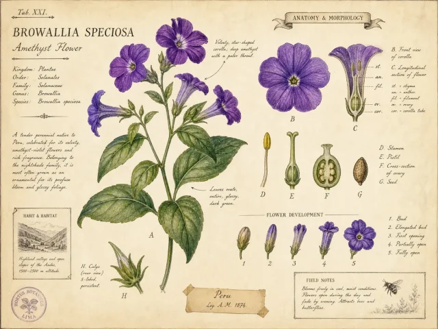 Amethyst Flower (Browallia speciosa)