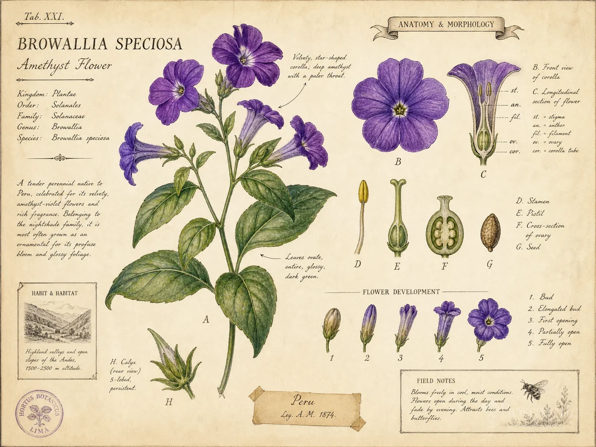 Amethyst Flower (Browallia speciosa)