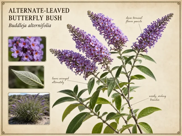 Alternate-Leaved Butterfly Bush (Buddleja alternifolia)