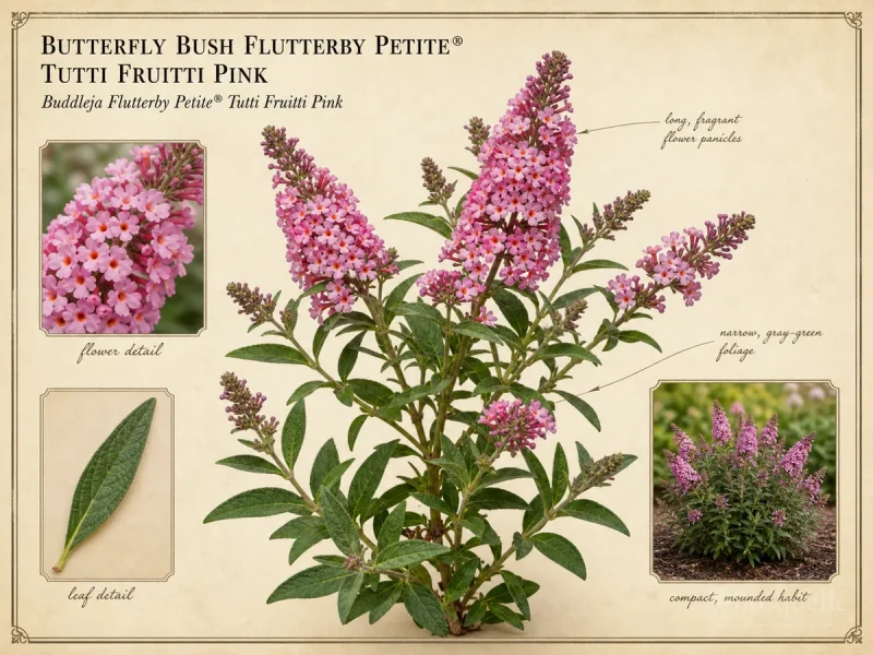 Butterfly Bush Flutterby Petite® Tutti Fruitti Pink (Buddleja Flutterby Petite® Tutti Fruitti Pink)