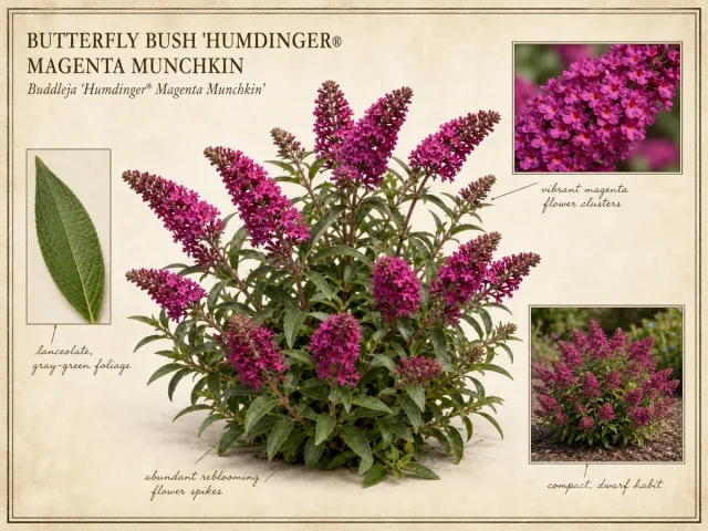 Butterfly Bush ‘Humdinger® Magenta Munchkin (Buddleja Humdinger® Magenta Munchkin)