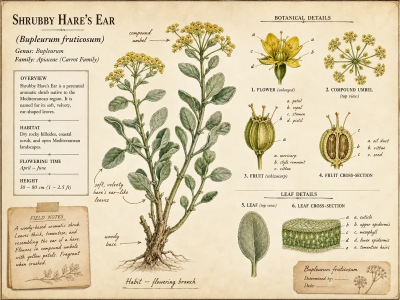 Shrubby Hare’s Ear (Bupleurum fruticosum)