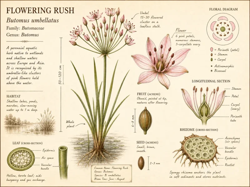 Flowering Rush (Butomus umbellatus)