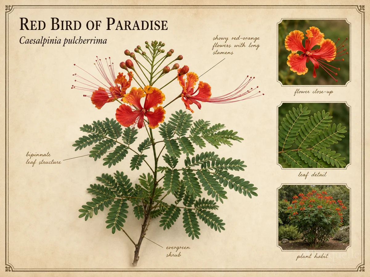Red Bird of Paradise (Caesalpinia pulcherrima)