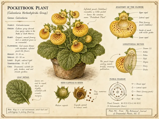 Pocketbook Plant (Calceolaria Herbeohybrida Group)