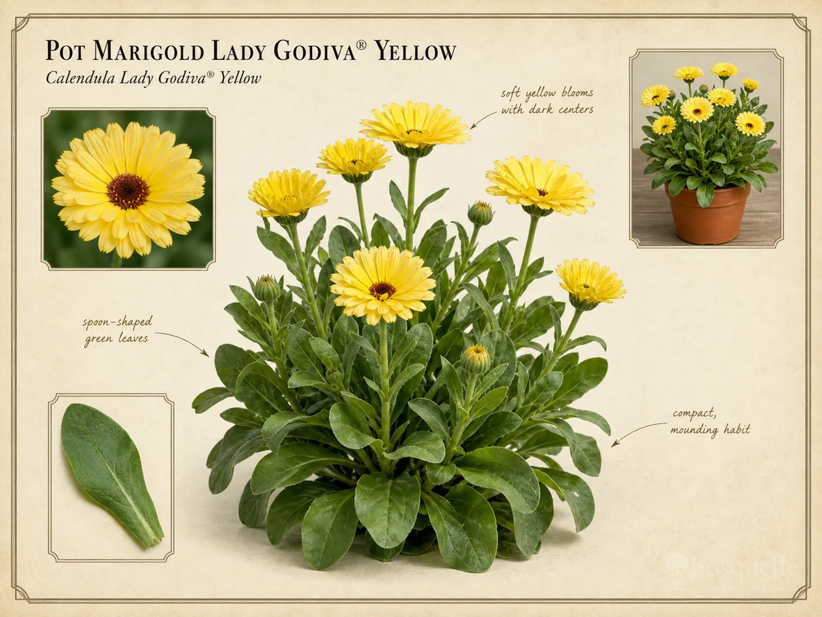 Pot Marigold Lady Godiva® Yellow (Calendula Lady Godiva® Yellow)