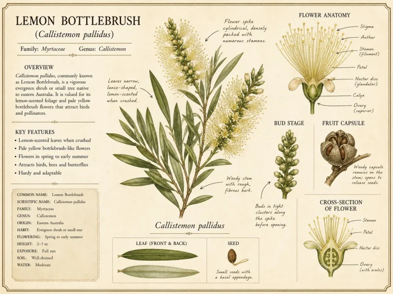 Lemon Bottlebrush (Callistemon pallidus)